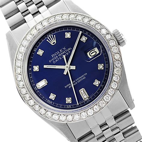 rolex blue dial watches|rolex blue face stainless steel.